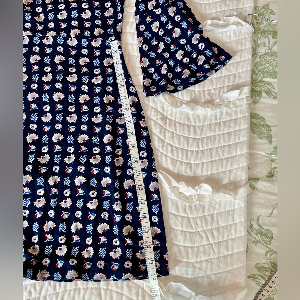 Boden Miriam A-Line Navy Floral Bell Sleeve Dress - Picture 7 of 12